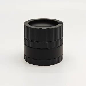 4 Parts 63.5mm x 57mm Aluminum Grinder Black