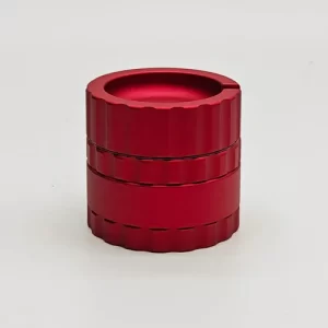 4 Parts 63.5mm x 57mm Aluminum Grinder Red