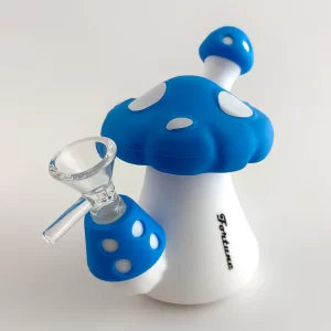 5" Mushroom Silicone Bong - Blue