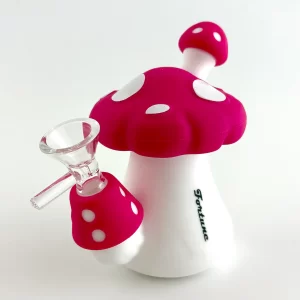 5" Mushroom Silicone Bong - Red