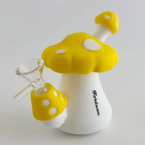 5" Mushroom Silicone Bong - Yellow