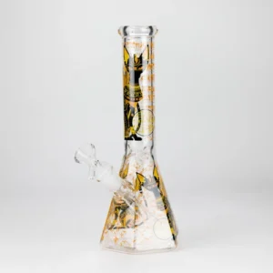 10" Ancient Art Design Glass Beaker Bong